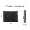 9653SN Men and Women Two-fold RFID Anti-theft Wallet with Y-shaped Front Pocket