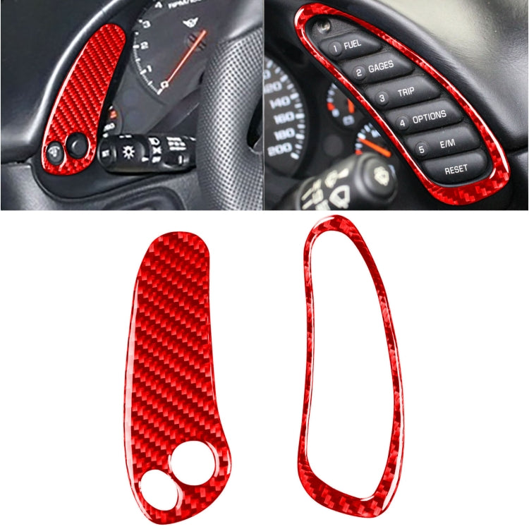 2 in 1 Car Carbon Fiber Sides Speedometer Sticker for Chevrolet