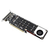 PCIe X16 to M.2 M-key NVMEx4 SSD RAID Converter Card, PCIe X16 to M.2