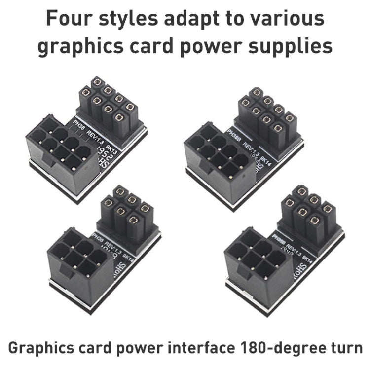 10 PCS ATX 8Pin Female to 8Pin Male 180 Degree Angled Adapter , Model:, PH36A, PH36B, PH38A, PH38B