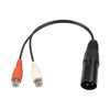 3713 3pin XLR Male to 2 x RCA Female Audio Cable, Length: 20cm, XLR M to 2 x RCA F