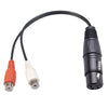 3714 3pin XLR Female to 2 x RCA Female Audio Cable, Length: 20cm, XLR F to 2 x RCA F
