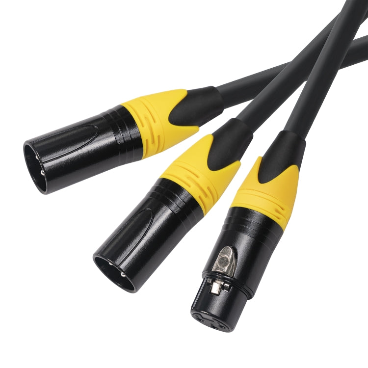 XK303MMF-10  3pin XLR Female to Dual XLR  Male Audio Cable, Length: 1m, XLR F to 2 x XLR M