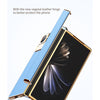 Electroplated Frame Plain Leather Phone Case