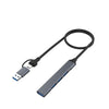 Onten OT-UCA9701 2 in 1 4-port Portable Multifunctional HUB Docking