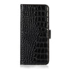 Magnetic Crocodile Texture Genuine Leather RFID Phone Case
