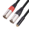 TC227YXK402-03 3.5mm Female to Dual XLR 3pin Male Audio Cable, Length: 30cm, 3.5mm F to 2 x XLR M