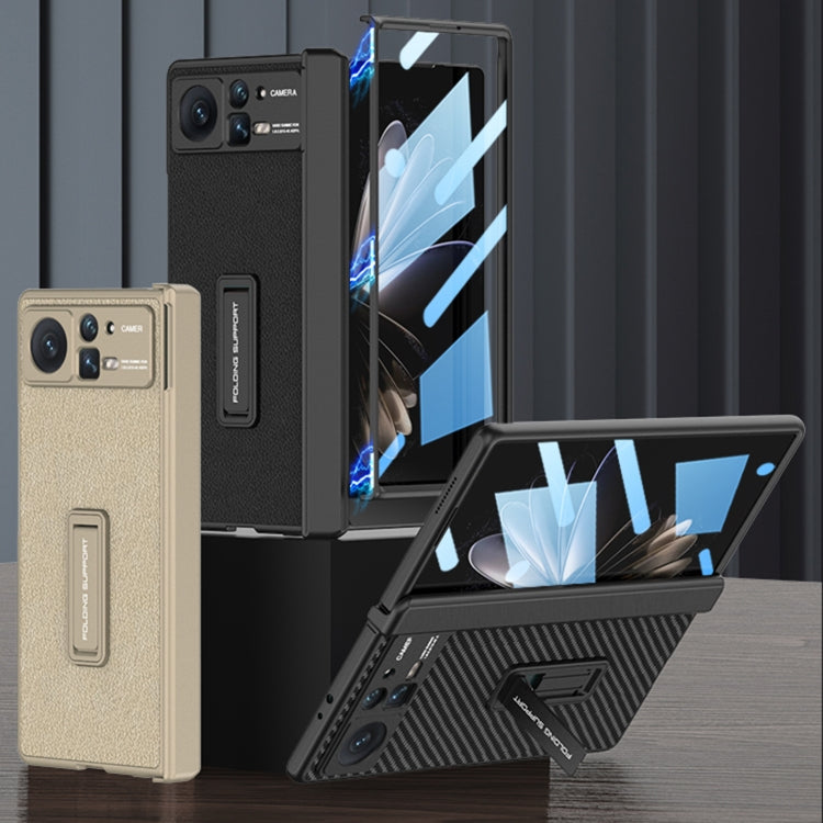 For Xiaomi Mix Fold 2 GKK Magnetic Hinge Flip Leather Phone Case with Holder