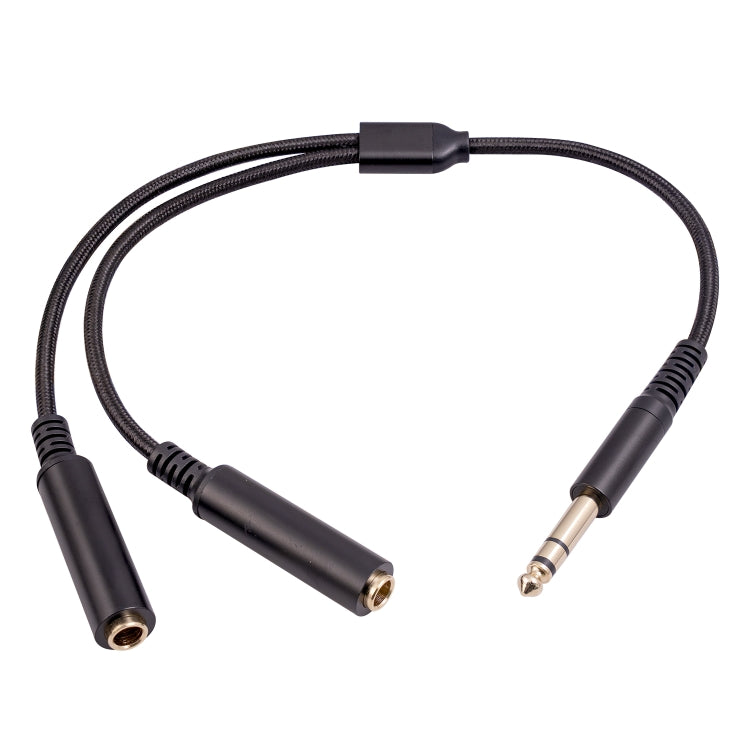 3718 6.35mm Male to Dual Female 1/4 TRS Stereo Audio Cable