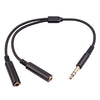 3718 6.35mm Male to Dual Female 1/4 TRS Stereo Audio Cable