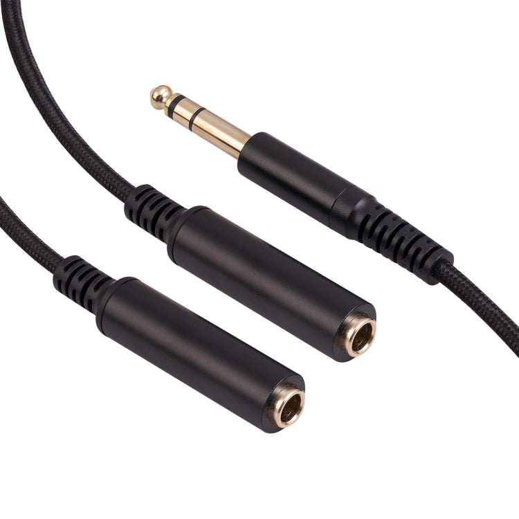 3718 6.35mm Male to Dual Female 1/4 TRS Stereo Audio Cable, Length: 30cm, 6.35mm M to 2 x F 30cm