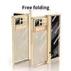 Electroplated Hinge Transparent Phone Case with Pen Slot