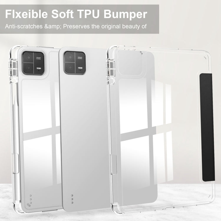 3-fold Clear TPU Smart Leather Tablet Case