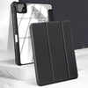 3-fold Clear PC Smart Leather Tablet Case with Pen Slot