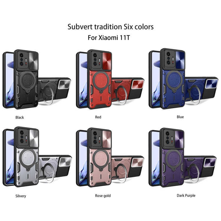 CD Texture Sliding Camshield Magnetic Holder Phone Case