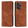 Skin Feel Stripe Pattern Leather Phone Case with Long Lanyard