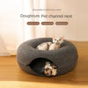 Round Wool Felt Cat Litter Tunnel Cat Litter, 50x50x20cm, 60x60x27cm