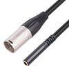 3.5mm Female to XLR 3pin Male Audio Cable, Length: 30cm, 3.5mm F to XLR M