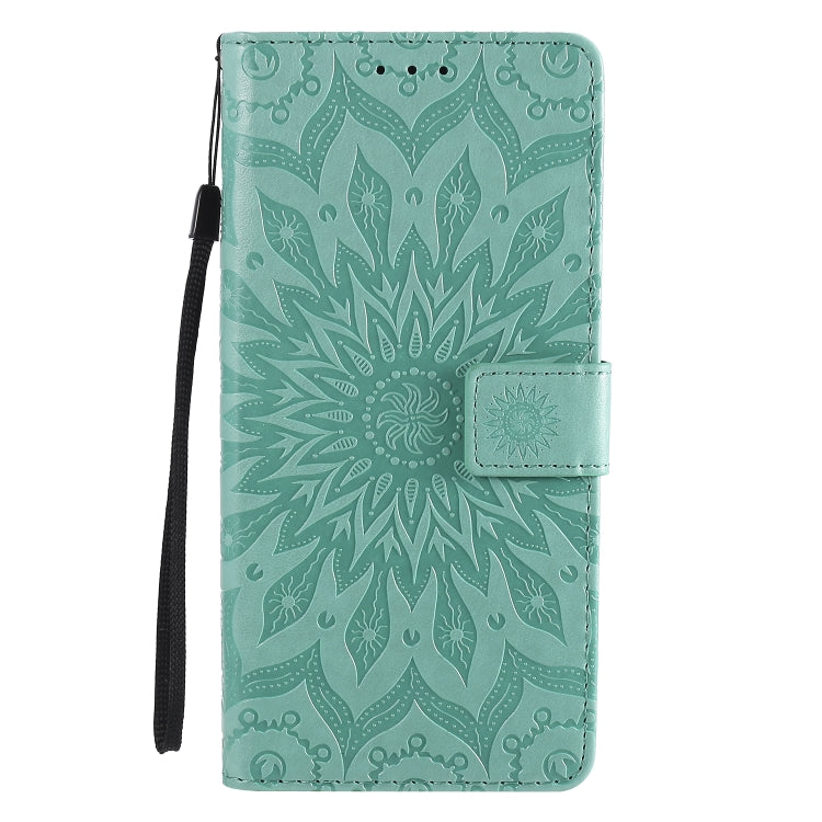 Embossed Sunflower Pattern Horizontal Flip PU Leather Case with Holder & Card Slots & Wallet & Lanyard
