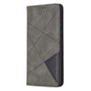 Rhombus Texture Horizontal Flip Magnetic Leather Case with Holder & Card Slots & Wallet