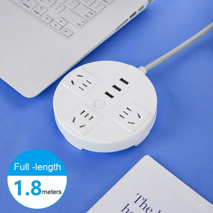 Desktop Multi-functional Socket with Cable and USB Interface, 1.8m