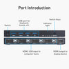 AIMOS AM-KVM401 4K 60Hz HDMI 4 In 1 Out KVM Switch, AM-KVM401