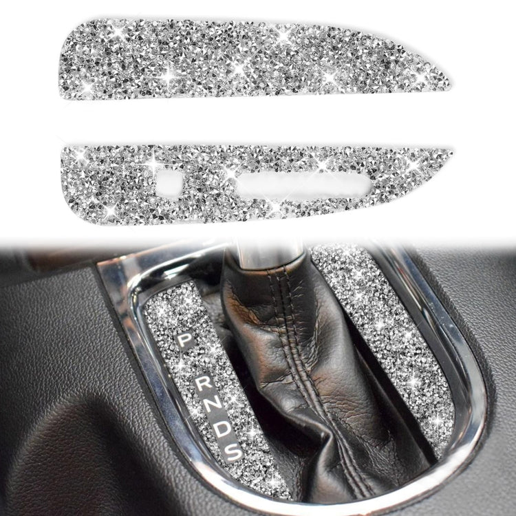 Car Gearshift Panel Diamond Decoration Sticker