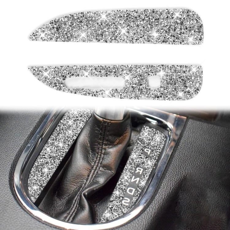 Car Gearshift Panel Diamond Decoration Sticker