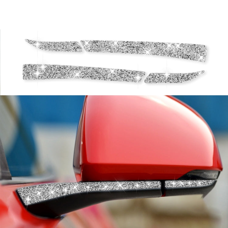 4pcs Car Rearview Mirror Diamond Decoration Sticker