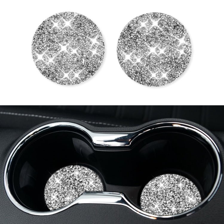 Car Water Cup Holder Base Diamond Decoration Sticker