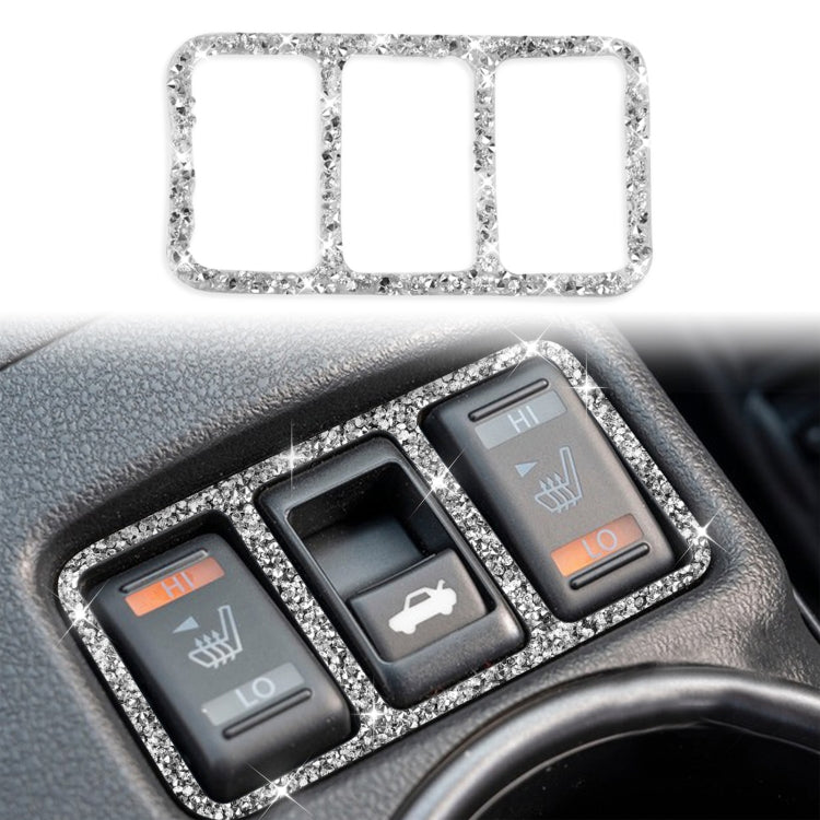 Car Central Control Heating Button Frame Diamond Decoration Sticker