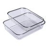 Household Creative Rectangular Kitchen Stainless Steel Fruit Vegetable Storage Basket Hollowed Drain Washing Box, S, M, L