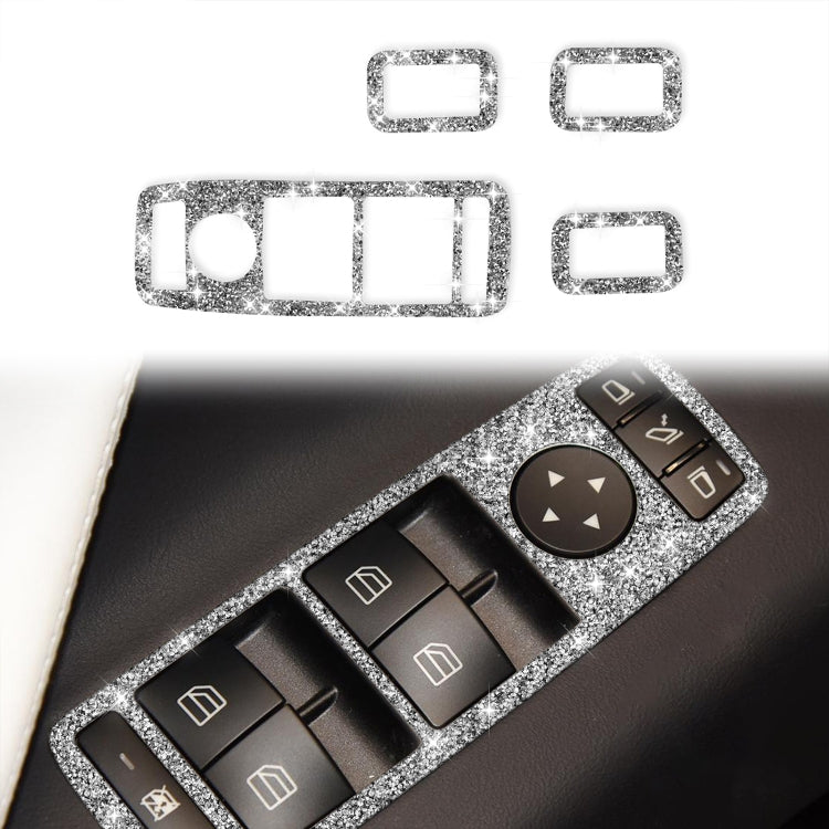 For Tesla Model X Car Window Lift Panel Diamond Sticker