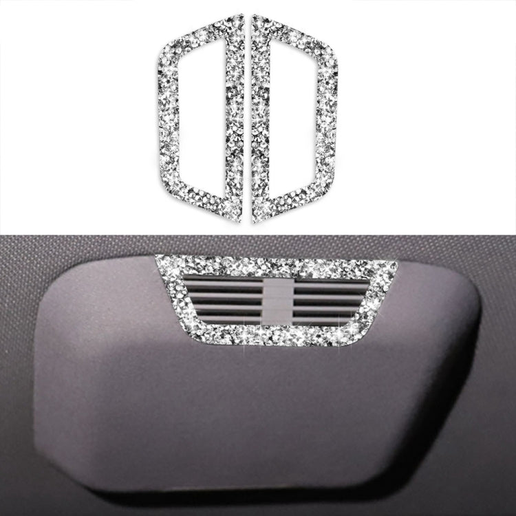 Car Rear Seat Roof Air Outlet Diamond Decoration Sticker
