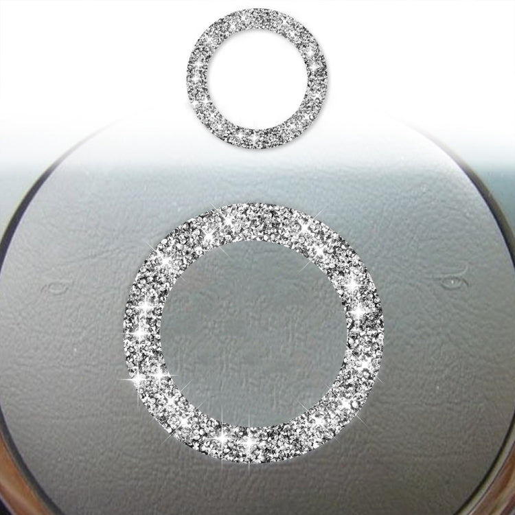 Car Steering Wheel Logo Circle Diamond Decoration Sticker