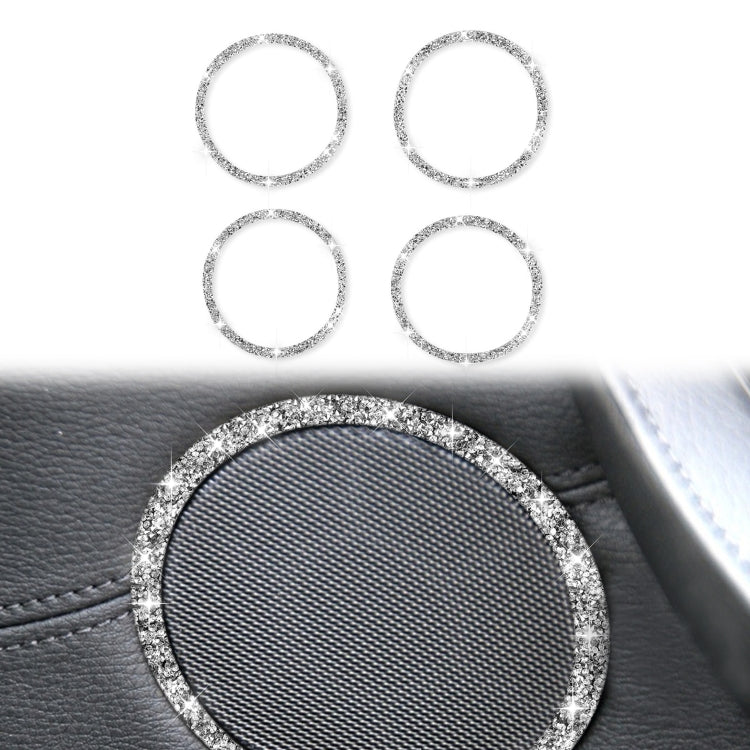 For BMW E70 2008-2013 / E71 2008-2014 4pcs Car Horn Circle Diamond