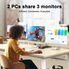 KC-KVM203DH 8K 30Hz USB3.0 DP+DP+HDMI Triple Monitors KVM Switch, EU Plug, KC-KVM203DH