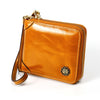 8251 Antimagnetic RFID Multi-function Oil Wax Leather Lady Zipper Wallet Purse with Lanyard