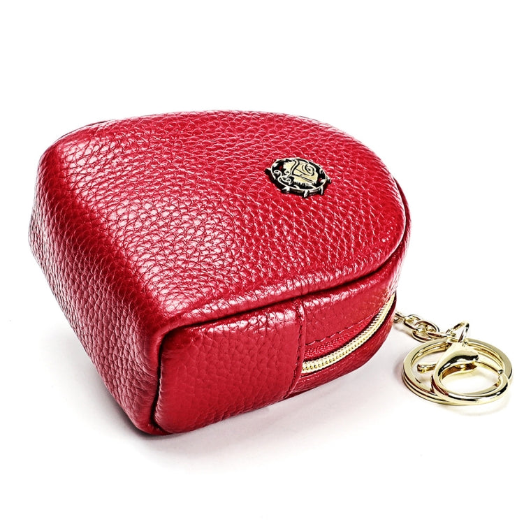 2028 Lady Portable Small Cosmetic Bag Leather Zipper Wallet Purse