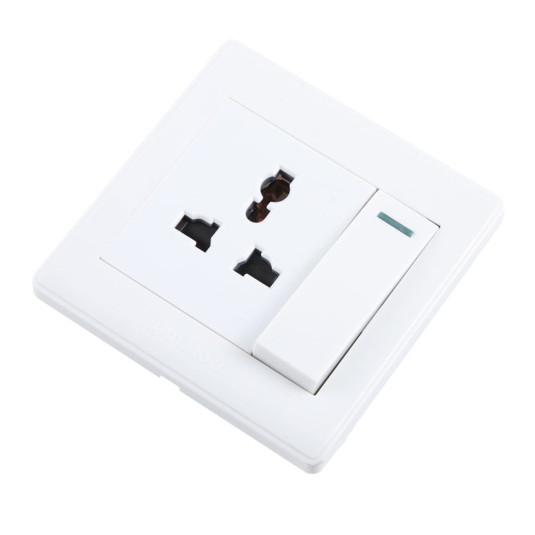 185-265V Multifunctional Wall Switch 86mm with Three-hole Power Socket