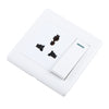 185-265V Multifunctional Wall Switch 86mm with Three-hole Power Socket