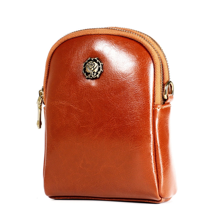 6062 Lady Retro Oil Wax Leather Shoulder Bag Small Phone bag, 6062 Brown, 6062 Black, 6062 Red, 6062 Blue