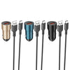 BOROFONE BZ19A Wisdom QC3.0 USB Port Fast Charging Car Charger with USB to Type-C Cable, 6974443387506