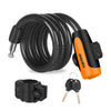 Bicycle Portable Anti-theft Lock Steel Cable Lock with Lock Frame, A Style 100cm Black, B Style 120cm Black