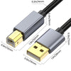 USB 2.0 A Male to B Male Square Port Printer Data Transmission Extension Cable, 0.3m, 1.8m, 3m, 5m, 10m