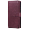 Multifunctional Magnetic Copper Buckle Horizontal Flip Solid Color Leather Case with 10 Card Slots & Wallet & Holder & Photo Frame