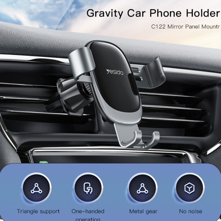 Yesido C122 Car Air Outlet Gravity Clamp Arm Mobile Phone Holder, C122