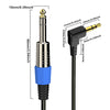 Guitar Loudspeaker Coiled 6.35mm Audio Cable, Length: 0.5m, 6.5mm to 3.5mm Elbow