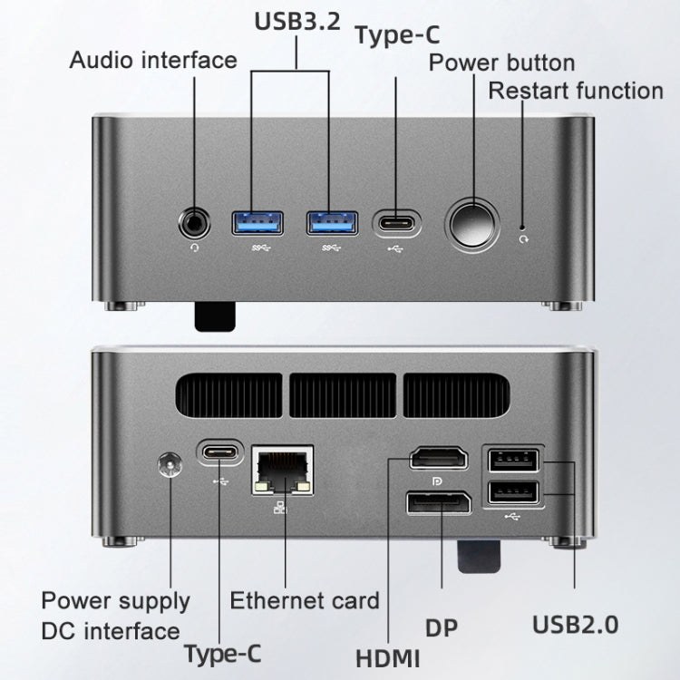 Jumper i5H Mini PC, Intel Alder Lake-N i5-12450H Octa-core 4.4GHz, RAM: 16GB, ROM: 512GB(EU Plug)
