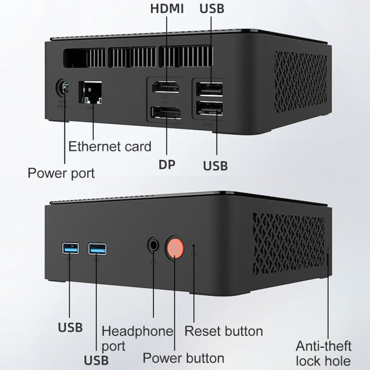 Jumper N100 II Mini PC, Intel 12th Generation Alder Lake-N N100 Quad-core 3.4GHz, RAM: 8GB, ROM: 256GB, Support HDMI, Jumper N100 II